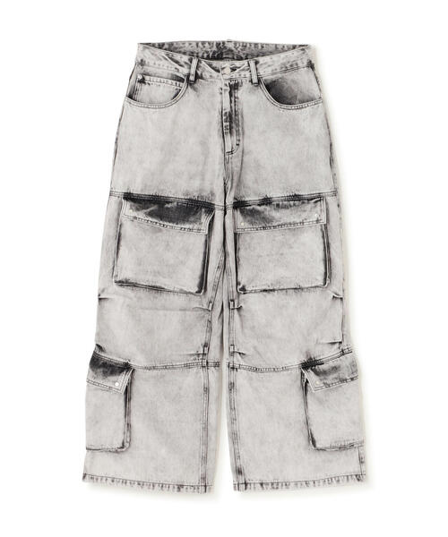 L.H.P(エルエイチピー)の「DankeSchon/ダンケシェーン/CHEMICAL BLEACH DENIM CARGO PANTS(カーゴパンツ・メンズ・ブルー/ブラック・S/M)」の5枚目の写真