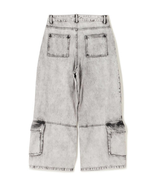 L.H.P(エルエイチピー)の「DankeSchon/ダンケシェーン/CHEMICAL BLEACH DENIM CARGO PANTS(カーゴパンツ・メンズ・ブルー/ブラック・S/M)」の7枚目の写真