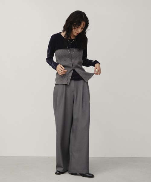 Aunt Marie's（アントマリーズ）の「ホックリブニットビスチェ/前後2WAY（チューブトップ・レディース・ネイビー/モカ/ブラック/グレー/アイボリー・FREE）」の17枚目の写真