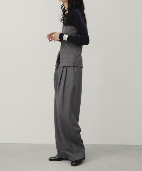 Aunt Marie's（アントマリーズ）の「ホックリブニットビスチェ/前後2WAY（チューブトップ・レディース・ネイビー/モカ/ブラック/グレー/アイボリー・FREE）」の18枚目の写真