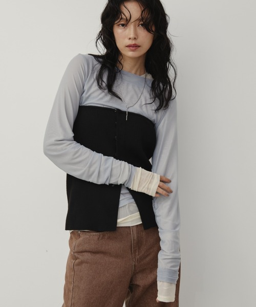 Aunt Marie's（アントマリーズ）の「ホックリブニットビスチェ