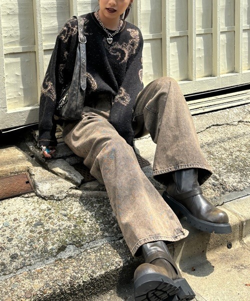 JEANASIS（ジーナシス）の「Paisleyラメキモウプルオーバー/210075（ニット/セーター・レディース・ホワイト系その他/レッド系その他/グレー系その他/ブラック系その他・FREE）」の18枚目の写真