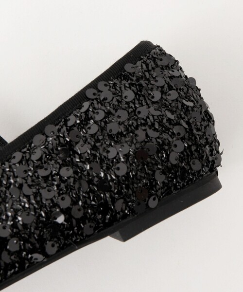 green label relaxing（グリーンレーベルリラクシング）の「スパンコール ストラップ バレエシューズ / フラットシューズ（バレエシューズ・レディース・ブラック/シルバー・23cm/25cm/22.5cm/24.5cm/23.5cm/24cm/25.5cm）」の15枚目の写真