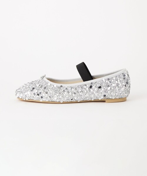 green label relaxing（グリーンレーベルリラクシング）の「スパンコール ストラップ バレエシューズ / フラットシューズ（バレエシューズ・レディース・ブラック/シルバー・23cm/25cm/22.5cm/24.5cm/23.5cm/24cm/25.5cm）」の16枚目の写真