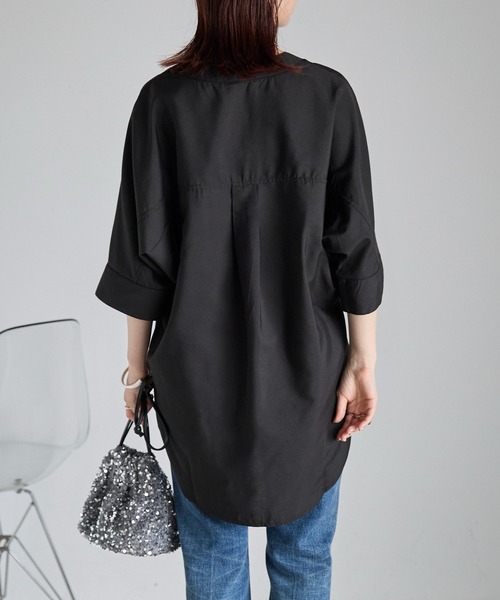 Fizz（フィズ）の「【Fizz/フィズ】　スキッパーブラウス（シャツ/ブラウス・レディース・ホワイト/ブラック・FREE）」の5枚目の写真