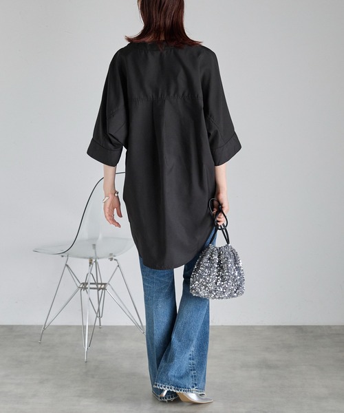 Fizz（フィズ）の「【Fizz/フィズ】　スキッパーブラウス（シャツ/ブラウス・レディース・ホワイト/ブラック・FREE）」の8枚目の写真