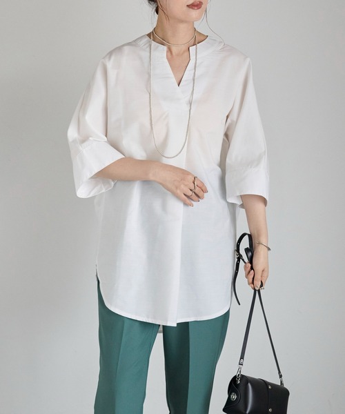 Fizz（フィズ）の「【Fizz/フィズ】　スキッパーブラウス（シャツ/ブラウス・レディース・ホワイト/ブラック・FREE）」の15枚目の写真