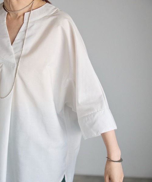 Fizz（フィズ）の「【Fizz/フィズ】　スキッパーブラウス（シャツ/ブラウス・レディース・ホワイト/ブラック・FREE）」の19枚目の写真