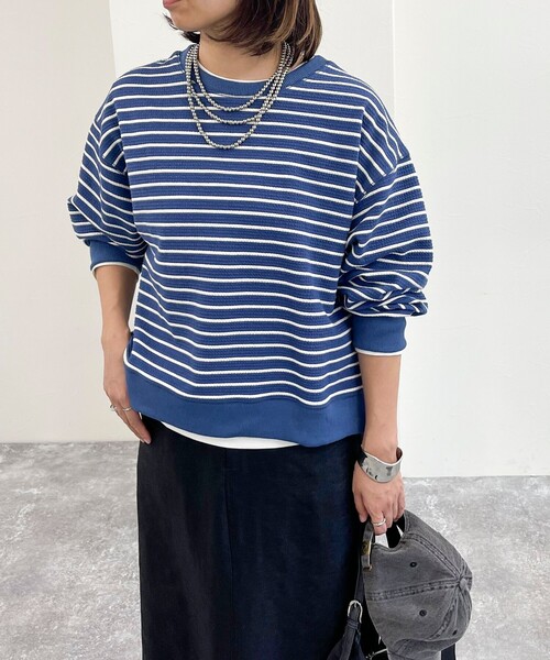 fredy emue(フレディエミュ)の「リップルボーダープルオーバー(Tシャツ/カットソー・レディース・ホワイト系その他/ブルー系その他/ベージュ系その他/ブラック系その他・38)」の20枚目の写真