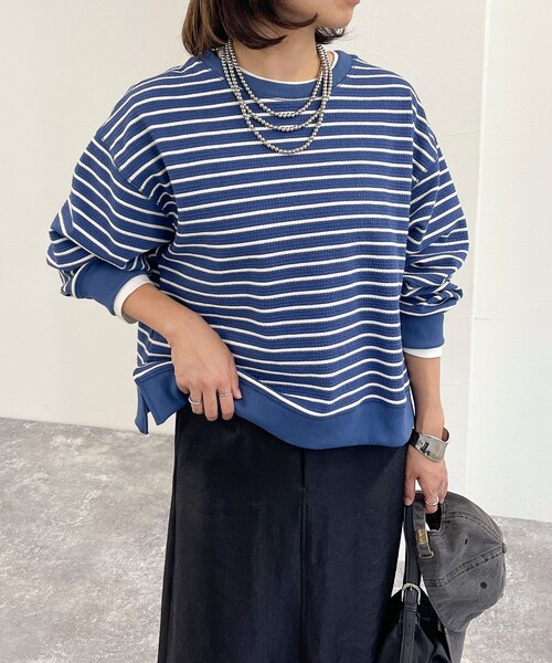 fredy emue(フレディエミュ)の「リップルボーダープルオーバー(Tシャツ/カットソー・レディース・ホワイト系その他/ブルー系その他/ベージュ系その他/ブラック系その他・38)」の21枚目の写真