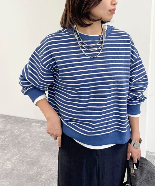 fredy emue(フレディエミュ)の「リップルボーダープルオーバー(Tシャツ/カットソー・レディース・ホワイト系その他/ブルー系その他/ベージュ系その他/ブラック系その他・38)」の22枚目の写真