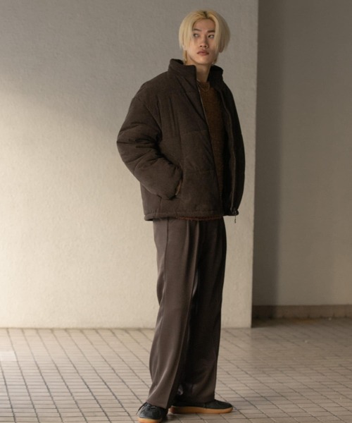 SENSE OF PLACE by URBAN RESEARCH（センスオブプレイスバイアーバンリサーチ）の「『セットアップ対応』ウールライクダブルタックワイドパンツ（その他パンツ・メンズ・ライトベージュ/ネイビー/チャコールグレー/ブラック・SMALL/MEDIUM/LARGE）」の11枚目の写真