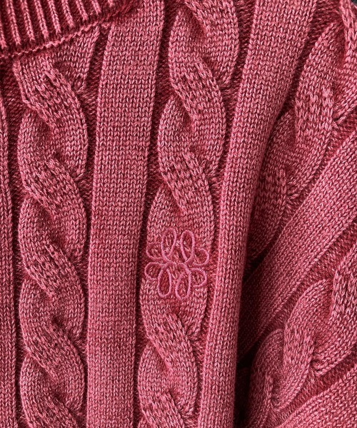 AS KNOW AS plus(アズノゥアズプラス)の「◇ダブルジップ ワンポイント胸刺繍 ストーンウォッシュカーディガン(カーディガン/ボレロ・レディース・レッド/ブラック/ネイビー・FREE)」の21枚目の写真