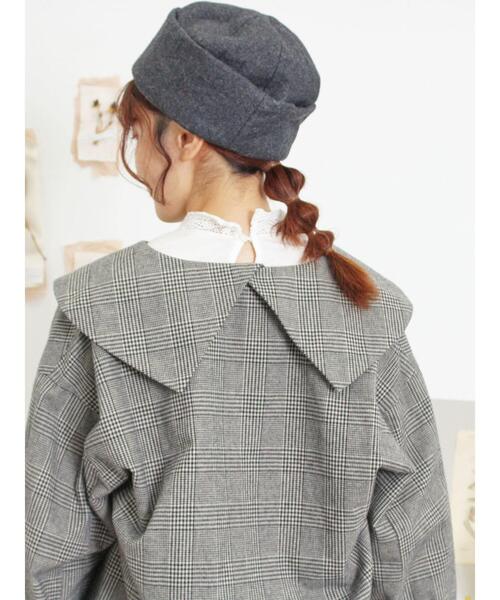 Samansa Mos2（サマンサ モスモス）の「綿麻ショートジャケット（ノーカラージャケット・レディース・キナリ/ブラック/ボルドー/チャコールグレー・F）」の12枚目の写真