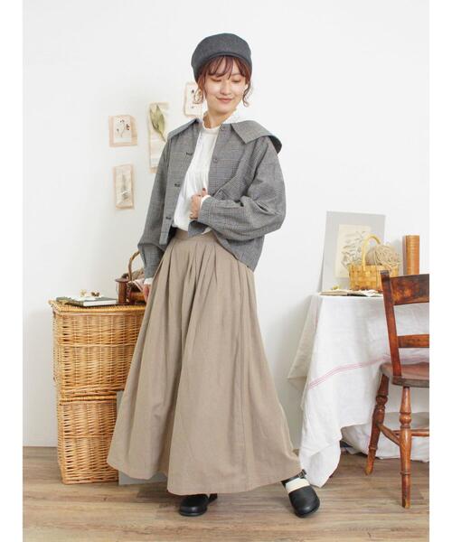 Samansa Mos2（サマンサ モスモス）の「綿麻ショートジャケット（ノーカラージャケット・レディース・キナリ/ブラック/ボルドー/チャコールグレー・F）」の15枚目の写真