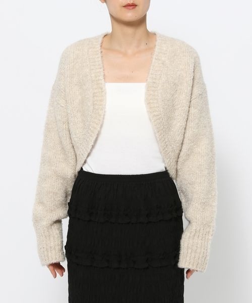 LOWRYS FARM（ローリーズファーム）の「ショートボレロＬＳ　149252（カーディガン/ボレロ・レディース・グレー/ベージュ・FREE）」の3枚目の写真