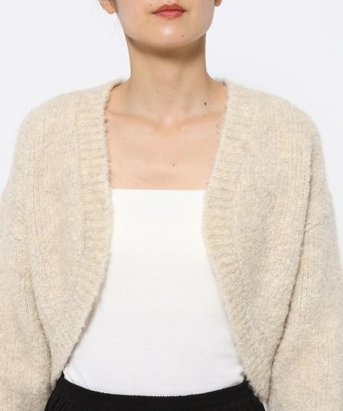 LOWRYS FARM（ローリーズファーム）の「ショートボレロＬＳ　149252（カーディガン/ボレロ・レディース・グレー/ベージュ・FREE）」の6枚目の写真