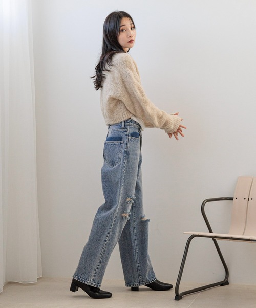 LOWRYS FARM（ローリーズファーム）の「ショートボレロＬＳ　149252（カーディガン/ボレロ・レディース・グレー/ベージュ・FREE）」の13枚目の写真