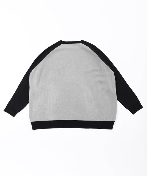 WC（ダブル シー）の「2ラインジャガードラグランビッグニット（ニット/セーター・レディース・ブラック/ピンク・FREE）」の15枚目の写真