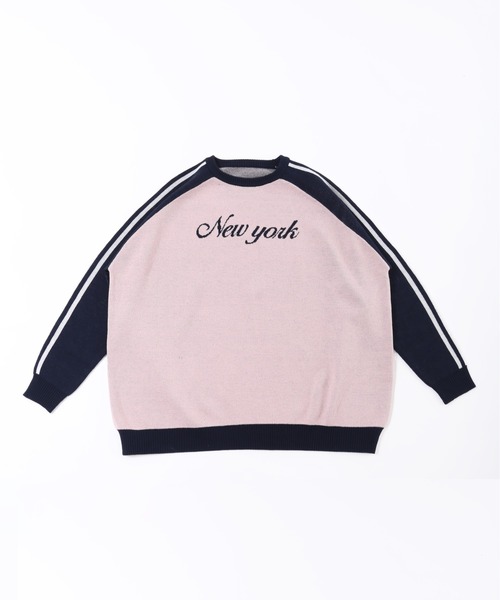 WC（ダブル シー）の「2ラインジャガードラグランビッグニット（ニット/セーター・レディース・ブラック/ピンク・FREE）」の19枚目の写真