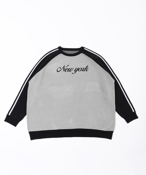 WC（ダブル シー）の「2ラインジャガードラグランビッグニット（ニット/セーター・レディース・ブラック/ピンク・FREE）」の20枚目の写真