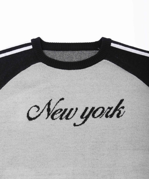 WC（ダブル シー）の「2ラインジャガードラグランビッグニット（ニット/セーター・レディース・ブラック/ピンク・FREE）」の16枚目の写真