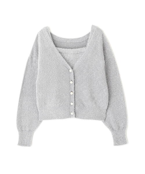 グリッターフェザーアンサンブルニット / 1214270100