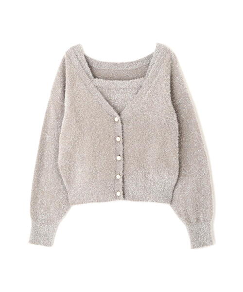 グリッターフェザーアンサンブルニット / 1214270100