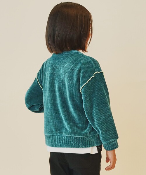 THE SHOP TK （ザ ショップ ティーケー ）の「◆【100－160/親子リンク】カットモールカーディガン/洗濯機OK（カーディガン/ボレロ・キッズ・アイボリー/グリーン/ネイビー・14/13/12/11/10/16/15 ）」の10枚目の写真