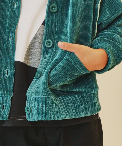 THE SHOP TK （ザ ショップ ティーケー ）の「◆【100－160/親子リンク】カットモールカーディガン/洗濯機OK（カーディガン/ボレロ・キッズ・アイボリー/グリーン/ネイビー・14/13/12/11/10/16/15 ）」の11枚目の写真