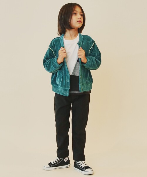 THE SHOP TK （ザ ショップ ティーケー ）の「◆【100－160/親子リンク】カットモールカーディガン/洗濯機OK（カーディガン/ボレロ・キッズ・アイボリー/グリーン/ネイビー・14/13/12/11/10/16/15 ）」の12枚目の写真