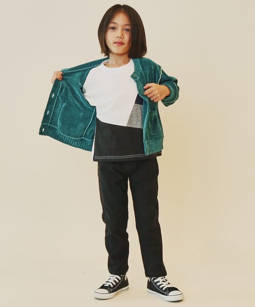 THE SHOP TK （ザ ショップ ティーケー ）の「◆【100－160/親子リンク】カットモールカーディガン/洗濯機OK（カーディガン/ボレロ・キッズ・アイボリー/グリーン/ネイビー・14/13/12/11/10/16/15 ）」の13枚目の写真