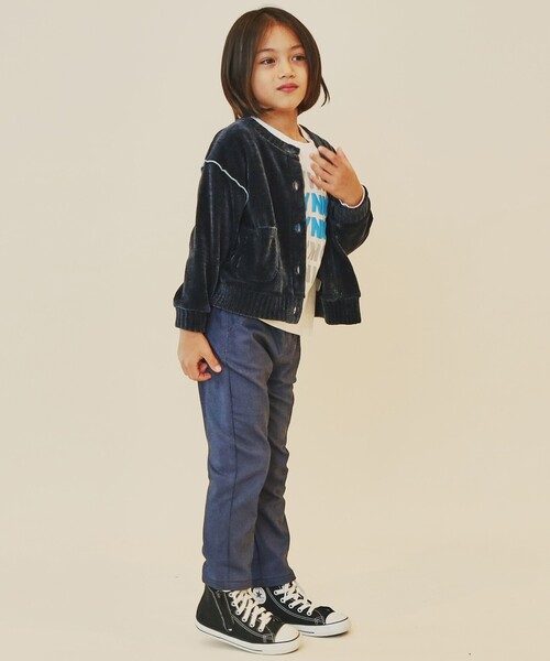 THE SHOP TK （ザ ショップ ティーケー ）の「◆【100－160/親子リンク】カットモールカーディガン/洗濯機OK（カーディガン/ボレロ・キッズ・アイボリー/グリーン/ネイビー・14/13/12/11/10/16/15 ）」の19枚目の写真