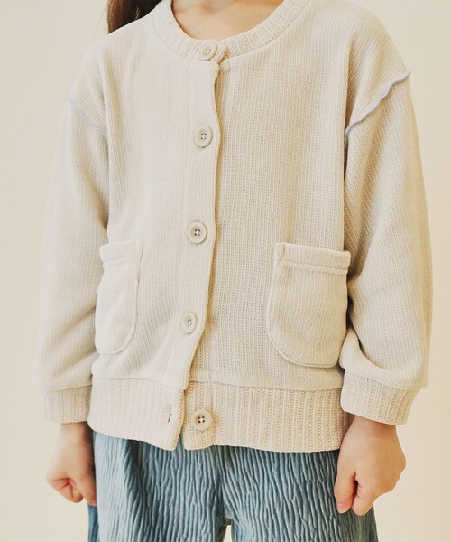 THE SHOP TK （ザ ショップ ティーケー ）の「◆【100－160/親子リンク】カットモールカーディガン/洗濯機OK（カーディガン/ボレロ・キッズ・アイボリー/グリーン/ネイビー・14/13/12/11/10/16/15 ）」の22枚目の写真