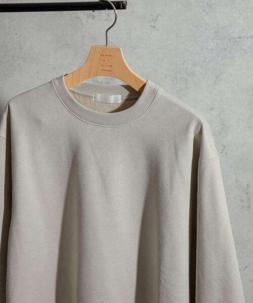 SENSE OF PLACE by URBAN RESEARCH（センスオブプレイスバイアーバンリサーチ）の「フェイクスエードクルーネックスウェット（スウェット・メンズ・ライトベージュ/ブラウン/ダークブラウン/チャコールグレー・MEDIUM/LARGE）」の4枚目の写真