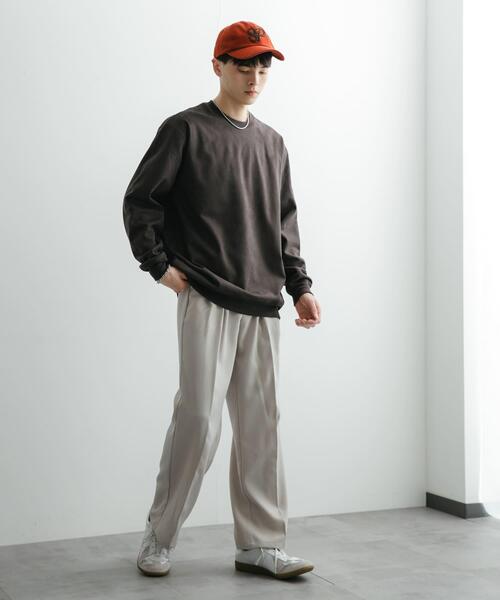 SENSE OF PLACE by URBAN RESEARCH（センスオブプレイスバイアーバンリサーチ）の「フェイクスエードクルーネックスウェット（スウェット・メンズ・ライトベージュ/ブラウン/ダークブラウン/チャコールグレー・MEDIUM/LARGE）」の10枚目の写真