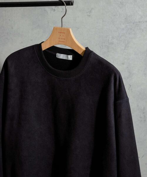 SENSE OF PLACE by URBAN RESEARCH（センスオブプレイスバイアーバンリサーチ）の「フェイクスエードクルーネックスウェット（スウェット・メンズ・ライトベージュ/ブラウン/ダークブラウン/チャコールグレー・MEDIUM/LARGE）」の11枚目の写真