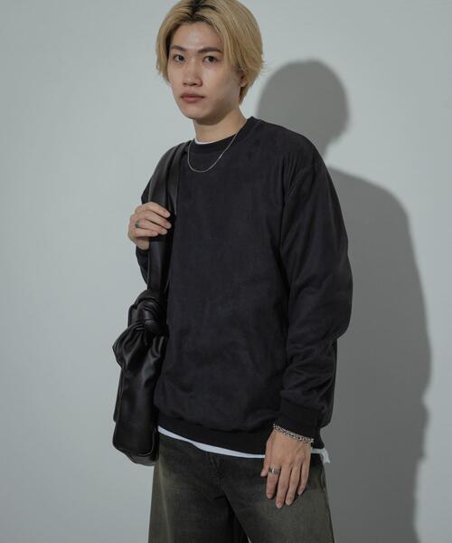 SENSE OF PLACE by URBAN RESEARCH（センスオブプレイスバイアーバンリサーチ）の「フェイクスエードクルーネックスウェット（スウェット・メンズ・ライトベージュ/ブラウン/ダークブラウン/チャコールグレー・MEDIUM/LARGE）」の14枚目の写真