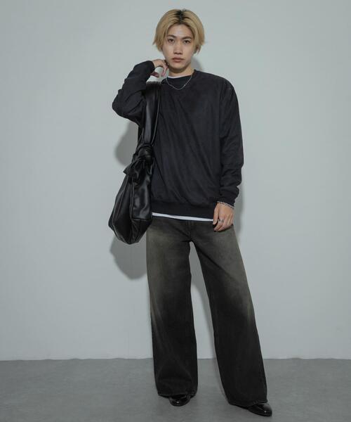 SENSE OF PLACE by URBAN RESEARCH（センスオブプレイスバイアーバンリサーチ）の「フェイクスエードクルーネックスウェット（スウェット・メンズ・ライトベージュ/ブラウン/ダークブラウン/チャコールグレー・MEDIUM/LARGE）」の17枚目の写真