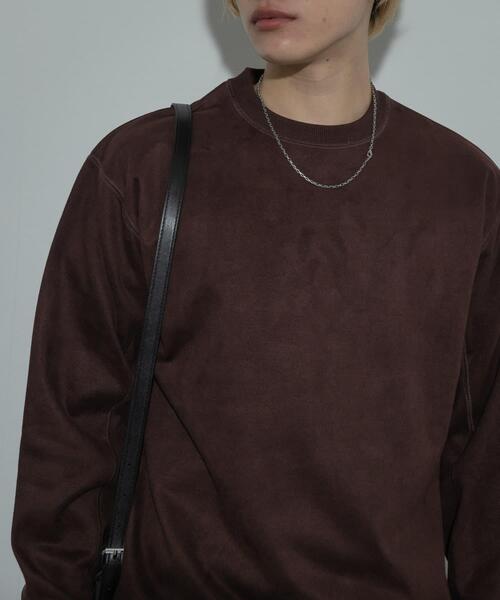 SENSE OF PLACE by URBAN RESEARCH（センスオブプレイスバイアーバンリサーチ）の「フェイクスエードクルーネックスウェット（スウェット・メンズ・ライトベージュ/ブラウン/ダークブラウン/チャコールグレー・MEDIUM/LARGE）」の20枚目の写真