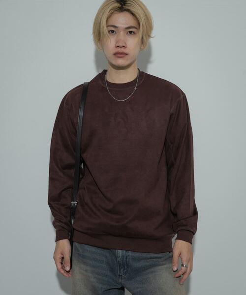 SENSE OF PLACE by URBAN RESEARCH（センスオブプレイスバイアーバンリサーチ）の「フェイクスエードクルーネックスウェット（スウェット・メンズ・ライトベージュ/ブラウン/ダークブラウン/チャコールグレー・MEDIUM/LARGE）」の21枚目の写真