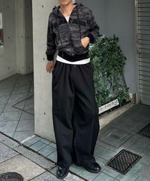 AAKAM | 【AAKAM】Contrast Logo Zip-up Hoodie / 【アーカム】コントラストロゴジップアップ長袖パーカー(パーカー)