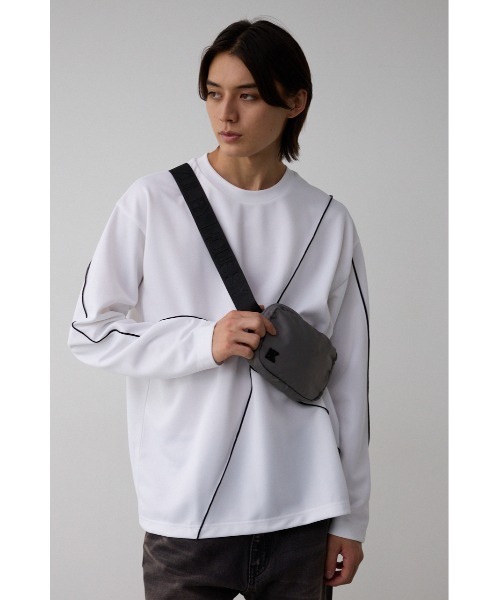 AZUL by moussy(アズールバイマウジー)の「AZプレートミニボディバッグ(ショルダーバッグ・メンズ・ブラック/アイボリー/グレー・FREE)」の13枚目の写真