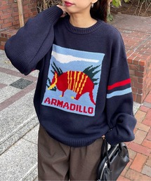 Chillfar | ロゴジャガードライン入りニット(ニット/セーター)