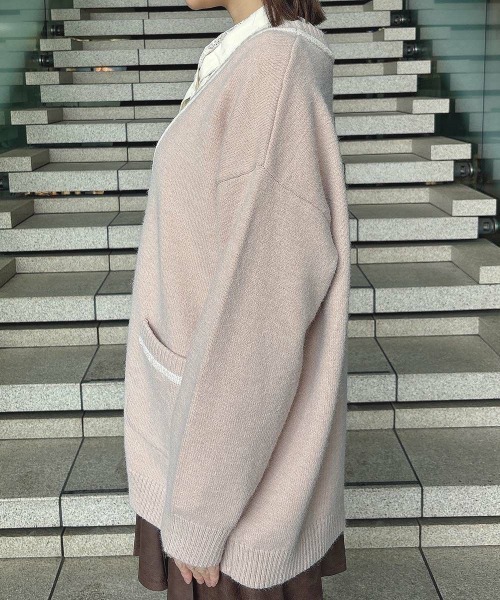 F i.n.t（フィント）の「ラメモールライン腰丈ニットカーディガン/fint（カーディガン/ボレロ・レディース・ブルーグレー/アイボリー/ライトピンク・FREE）」の18枚目の写真