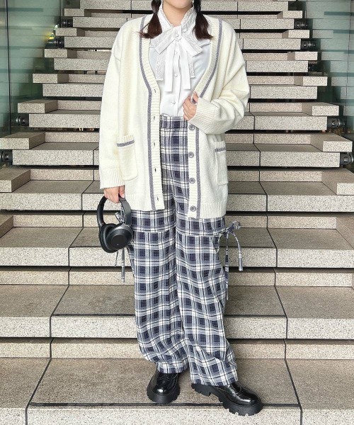 F i.n.t（フィント）の「ラメモールライン腰丈ニットカーディガン/fint（カーディガン/ボレロ・レディース・ブルーグレー/アイボリー/ライトピンク・FREE）」の20枚目の写真