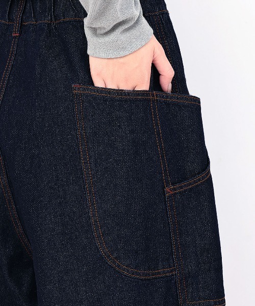 チチカカ（チチカカ）の「デニム切替テーパードパンツ（デニムパンツ・レディース・インディゴブルー/ネイビー/ブルー・FREE）」の19枚目の写真