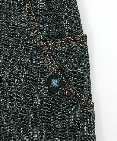 チチカカ（チチカカ）の「デニム切替テーパードパンツ（デニムパンツ・レディース・インディゴブルー/ネイビー/ブルー・FREE）」の20枚目の写真