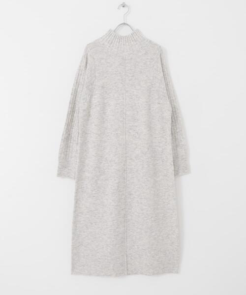 SENSE OF PLACE by URBAN RESEARCH（センスオブプレイスバイアーバンリサーチ）の「ハイネックセンターシームニットワンピース（ワンピース・レディース・モカ/ライトグレー/チャコールグレー・SHORT/ONE）」の13枚目の写真