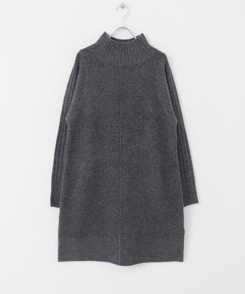 SENSE OF PLACE by URBAN RESEARCH（センスオブプレイスバイアーバンリサーチ）の「ハイネックセンターシームニットワンピース（ワンピース・レディース・モカ/ライトグレー/チャコールグレー・SHORT/ONE）」の20枚目の写真